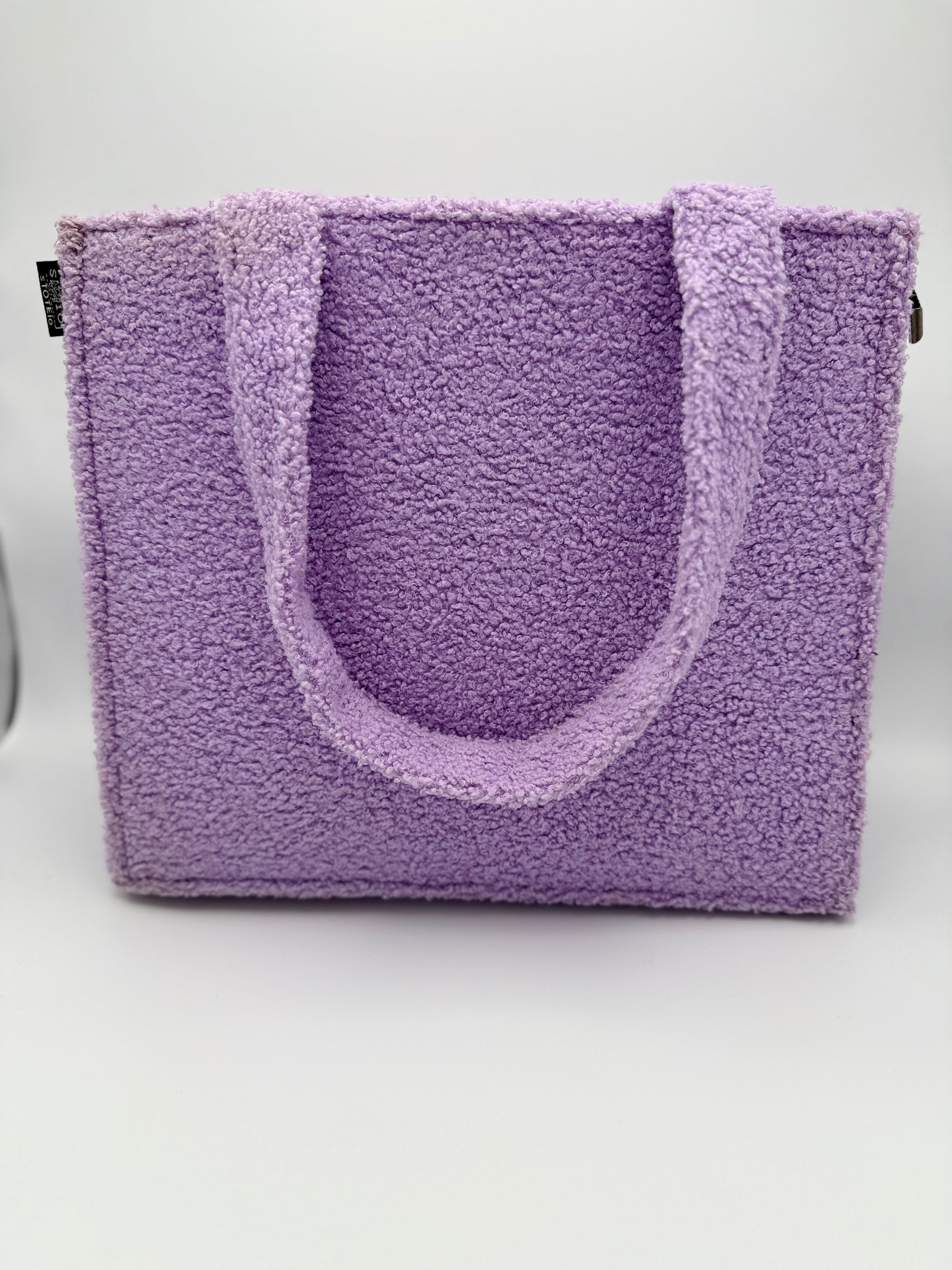 sTOTEio Lilac Teddy Plush Tote Bag (TP-08)