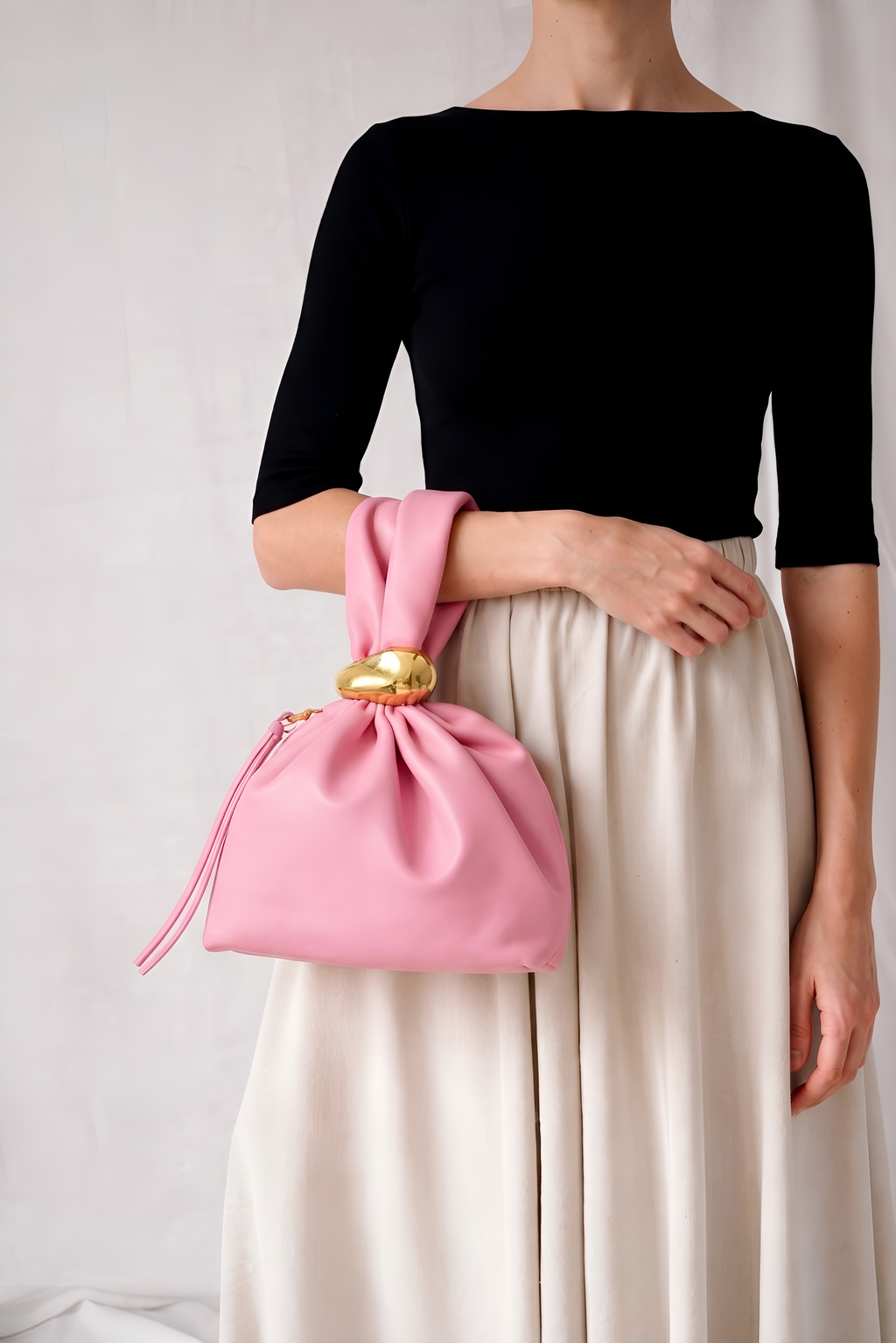 Wristlet Faux Leather Bag