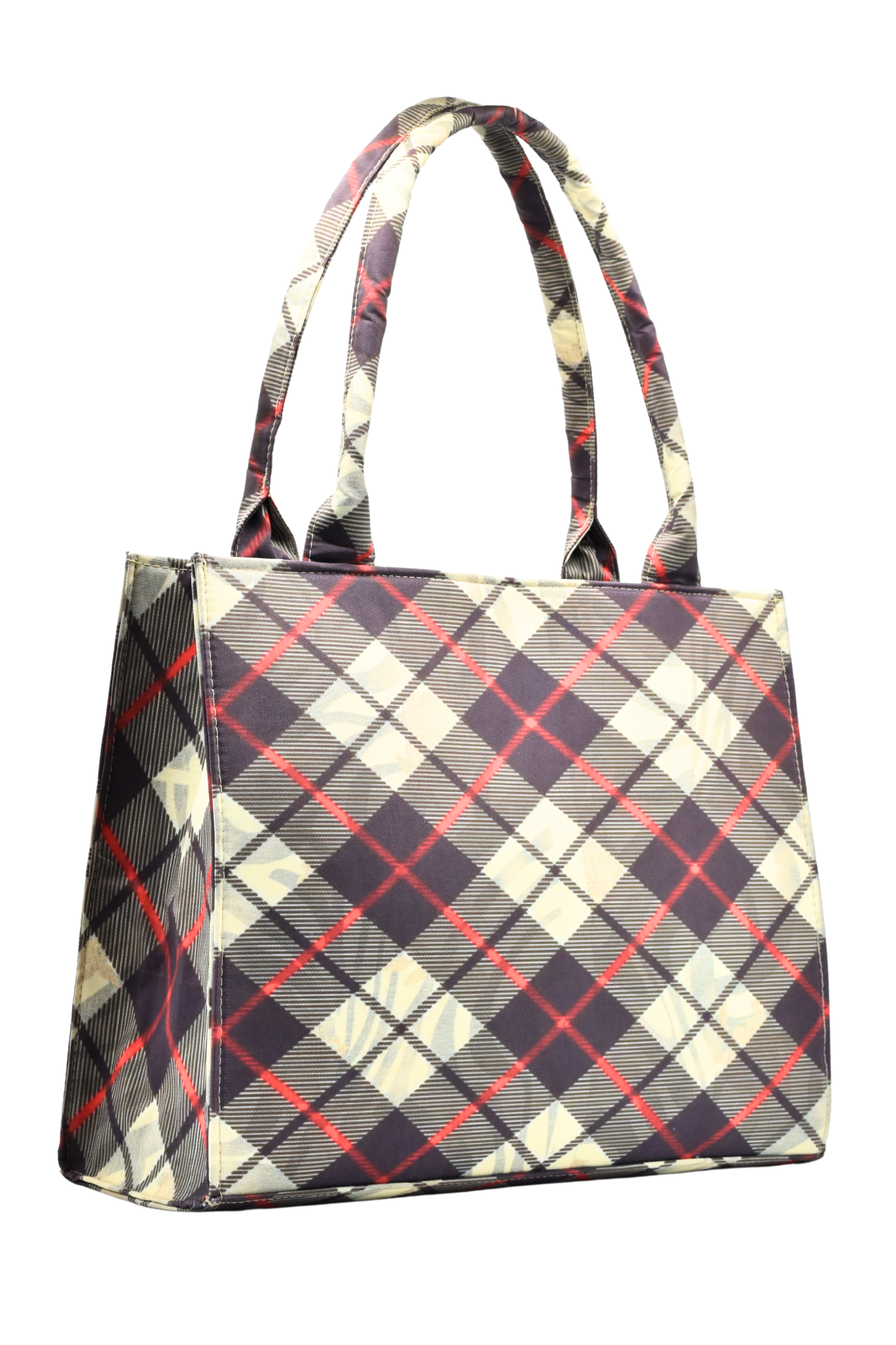 Stoteio Cross Check Canvas Tote Bag (CT-02)
