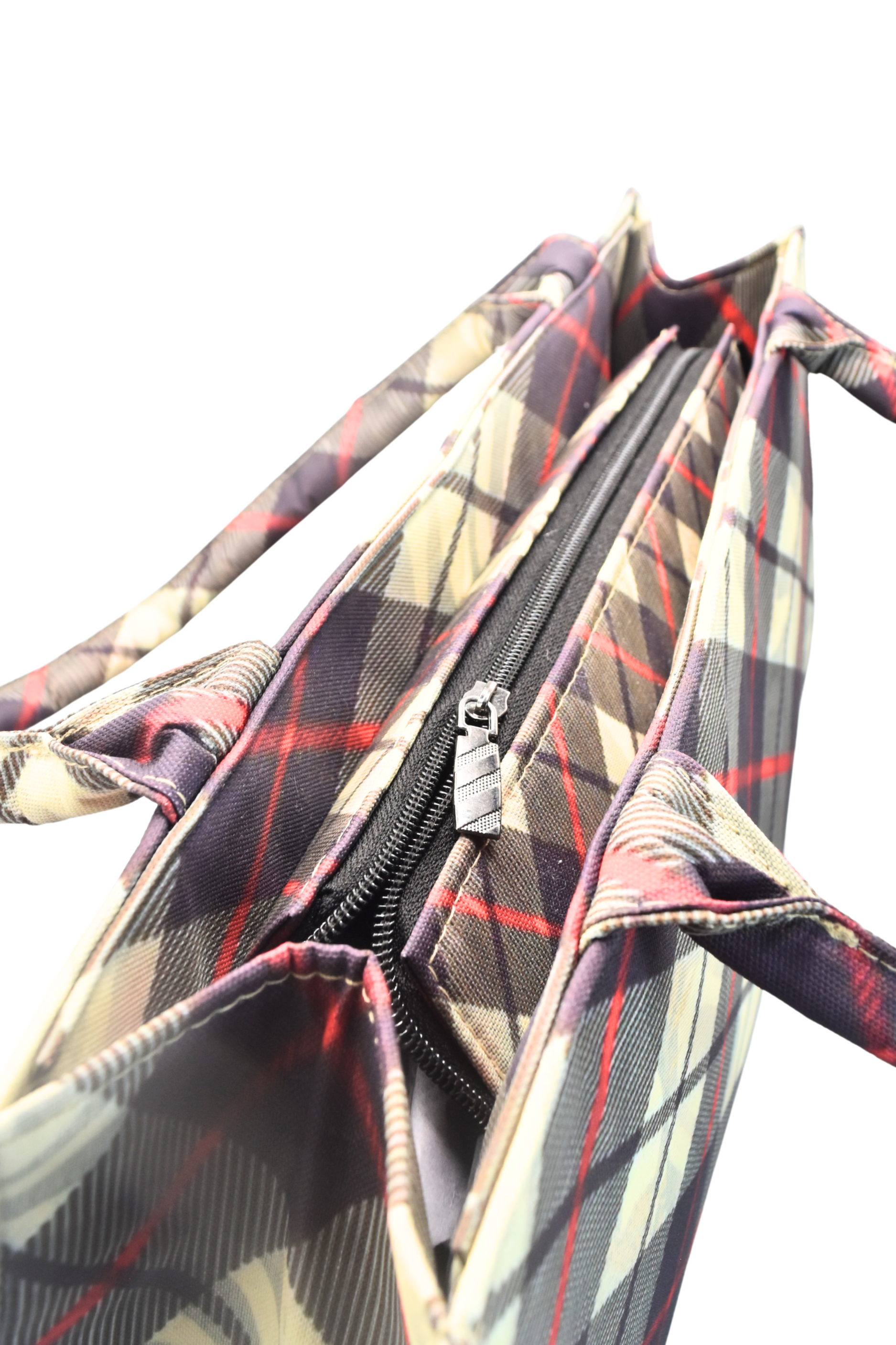 Stoteio Cross Check Canvas Tote Bag (CT-02)