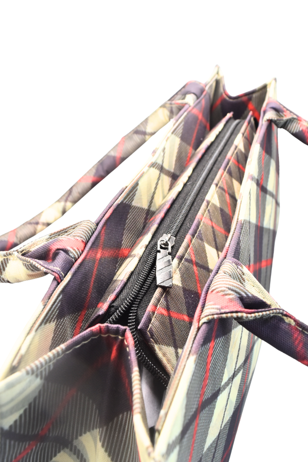 Stoteio Cross Check Canvas Tote Bag (CT-02)