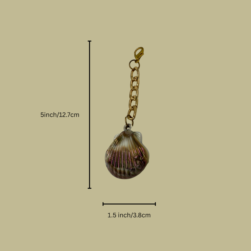 Gloss Clam Shell Charm – Medium