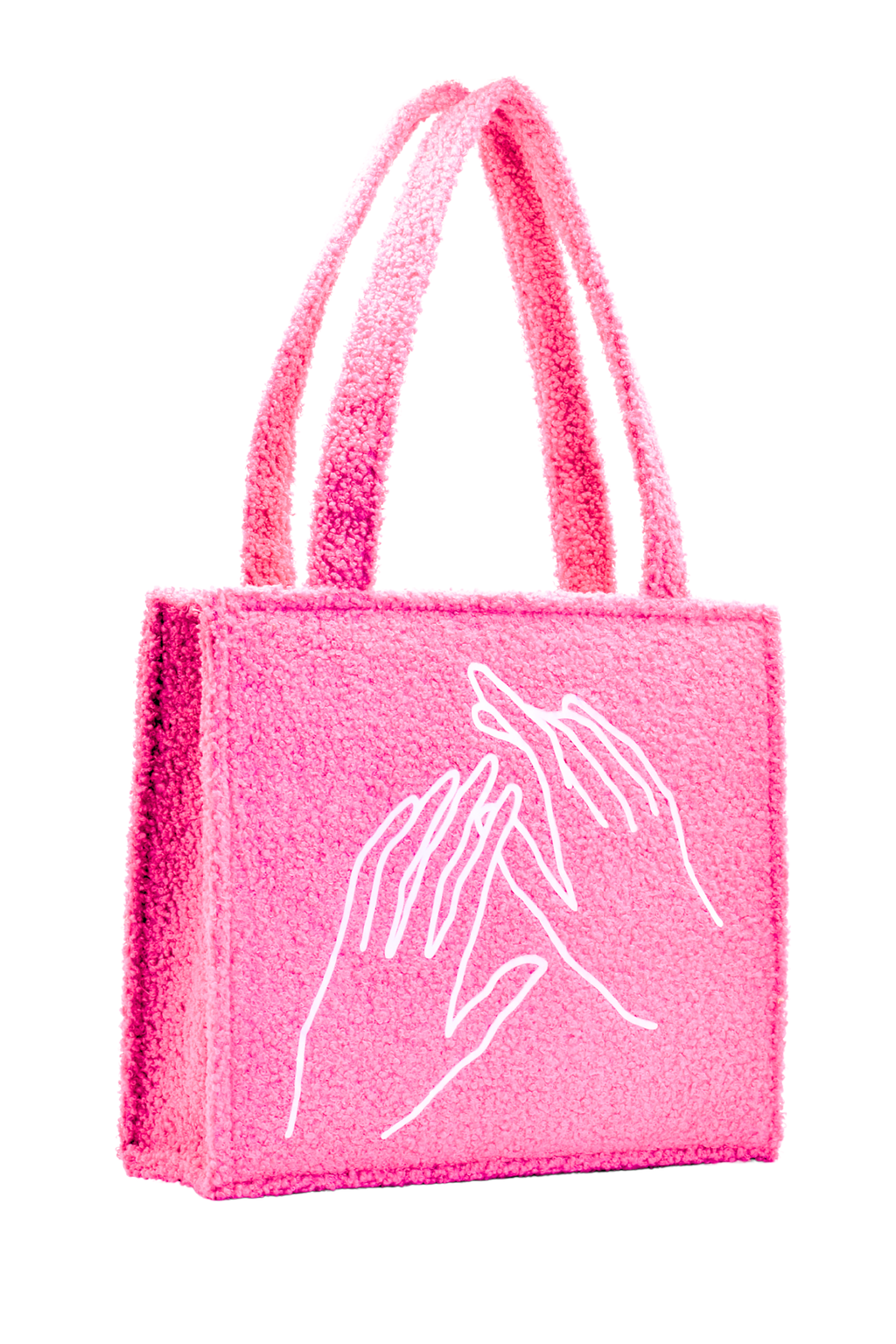 Coral Teddy Plush Tote Bag