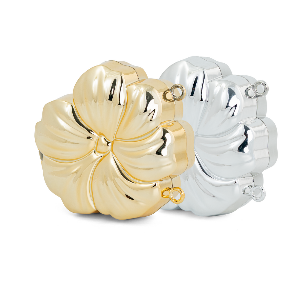 Mini Flora Metallic Clutch Bag