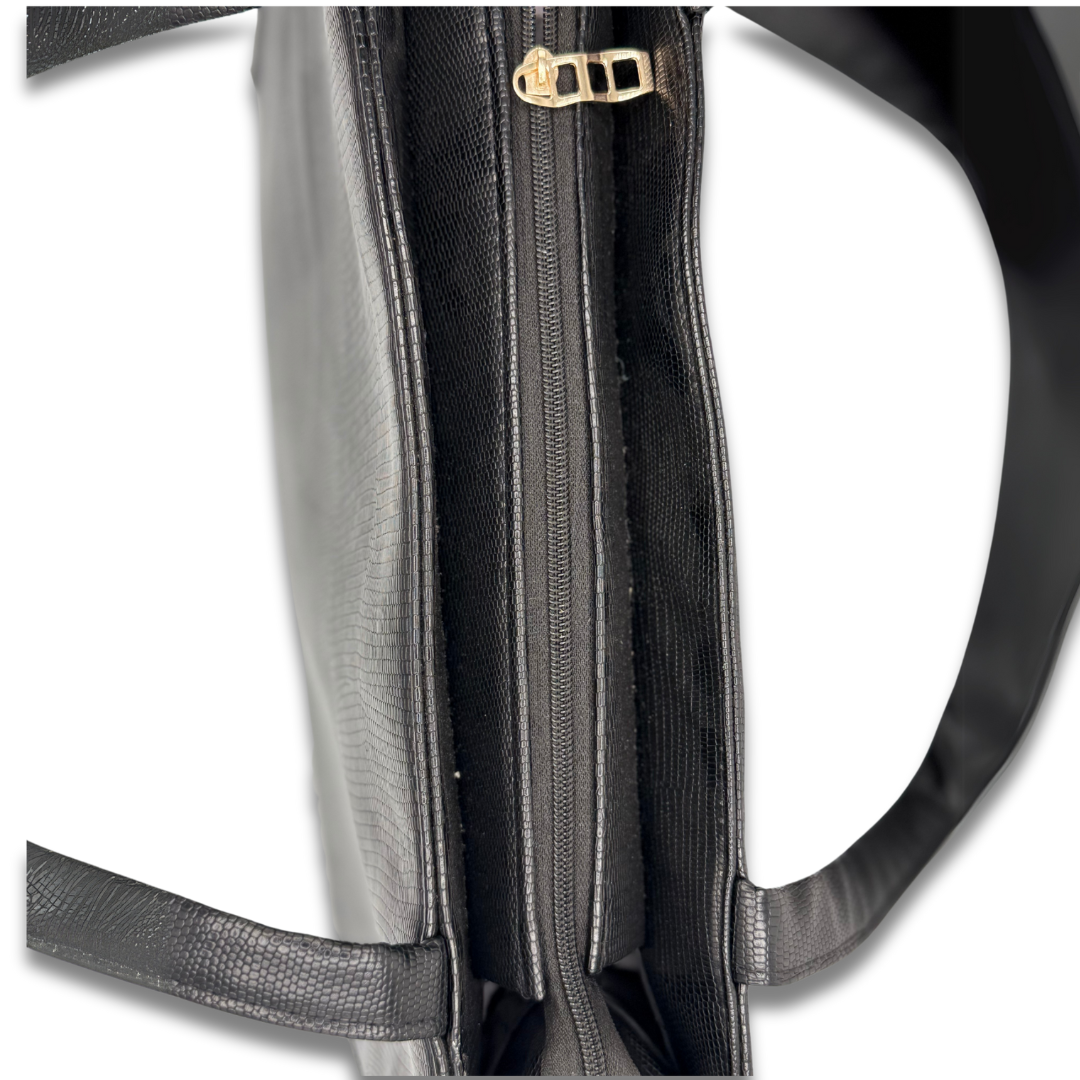 Black Patent Leather Tote Bag (LT-02)
