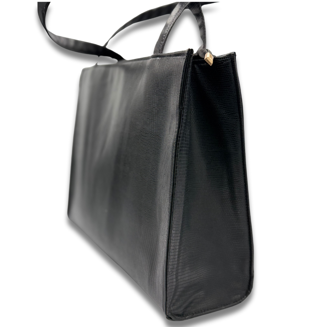 Black Patent Leather Tote Bag (LT-02)