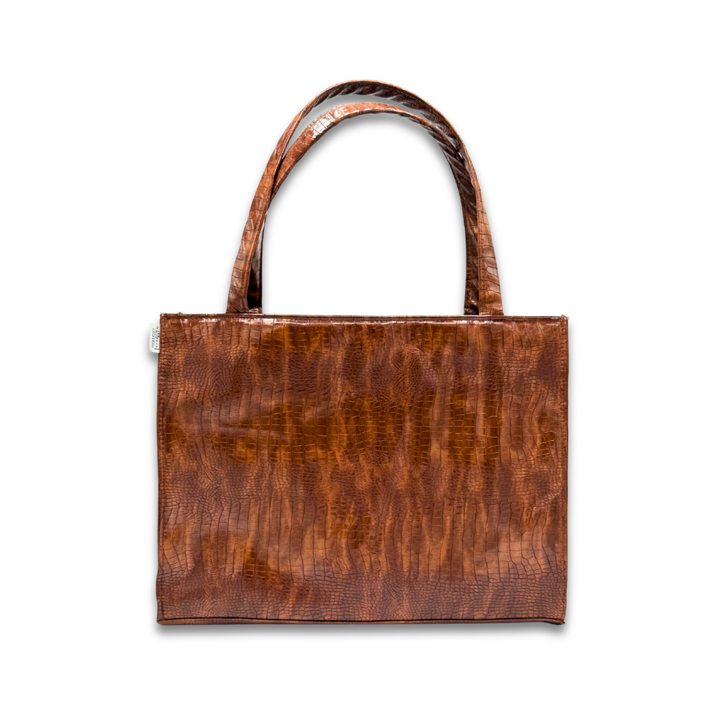Brown Patent Leather Tote bag (LT-04)