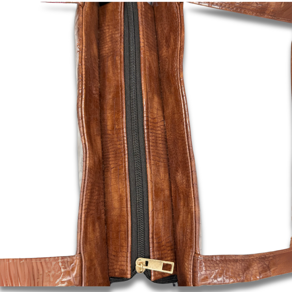 Brown Patent Leather Tote bag (LT-04)