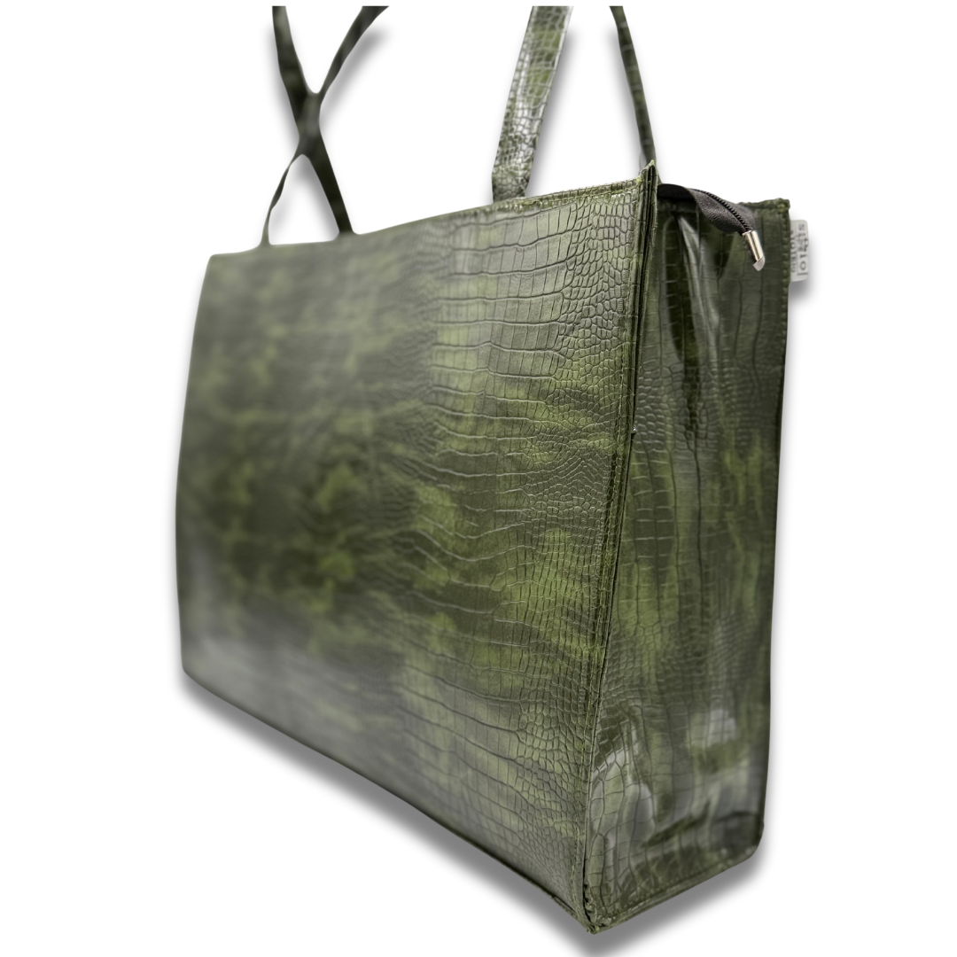 Green Patent Leather Tote bag (LT-01)