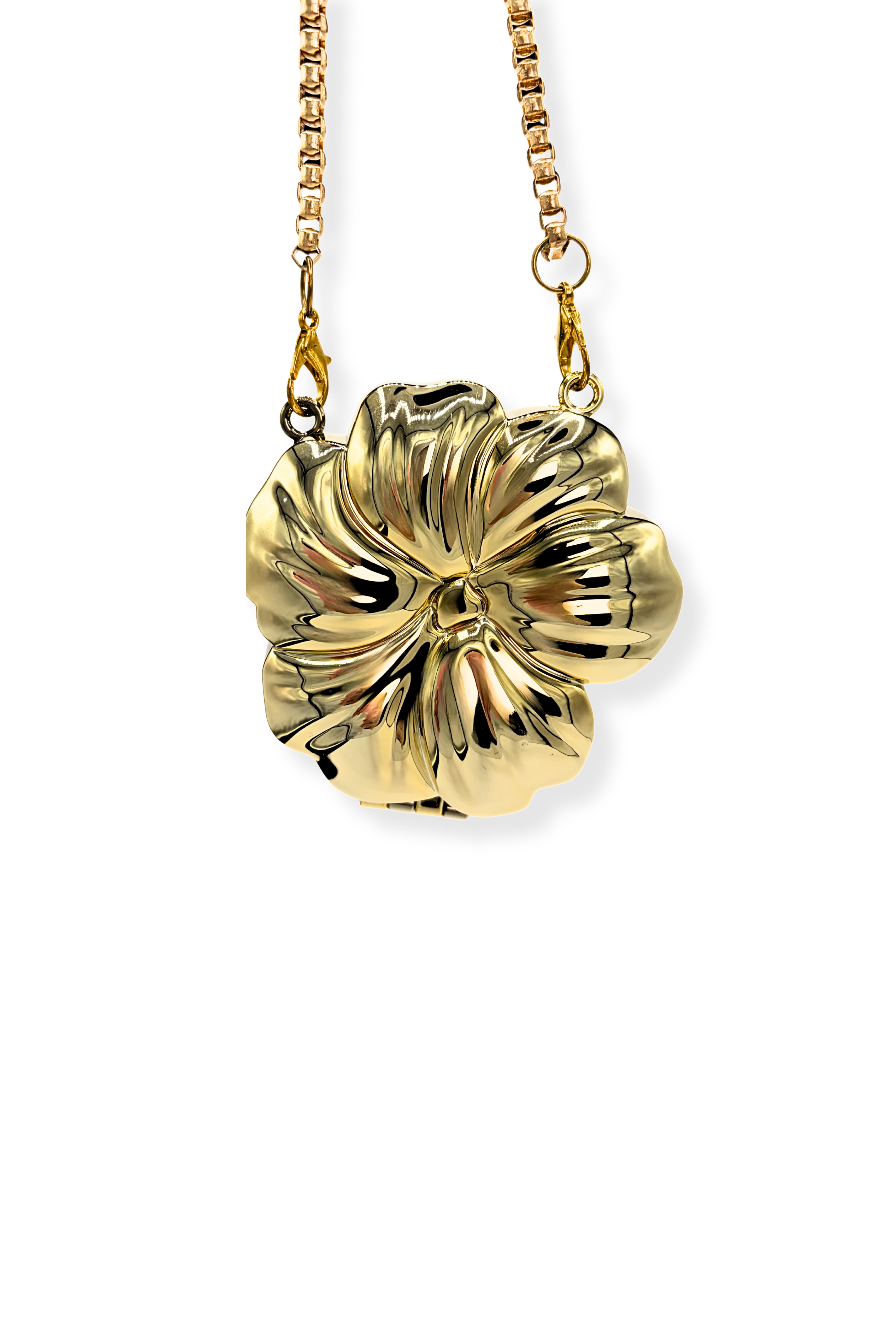 Mini Flora Metallic Clutch Bag