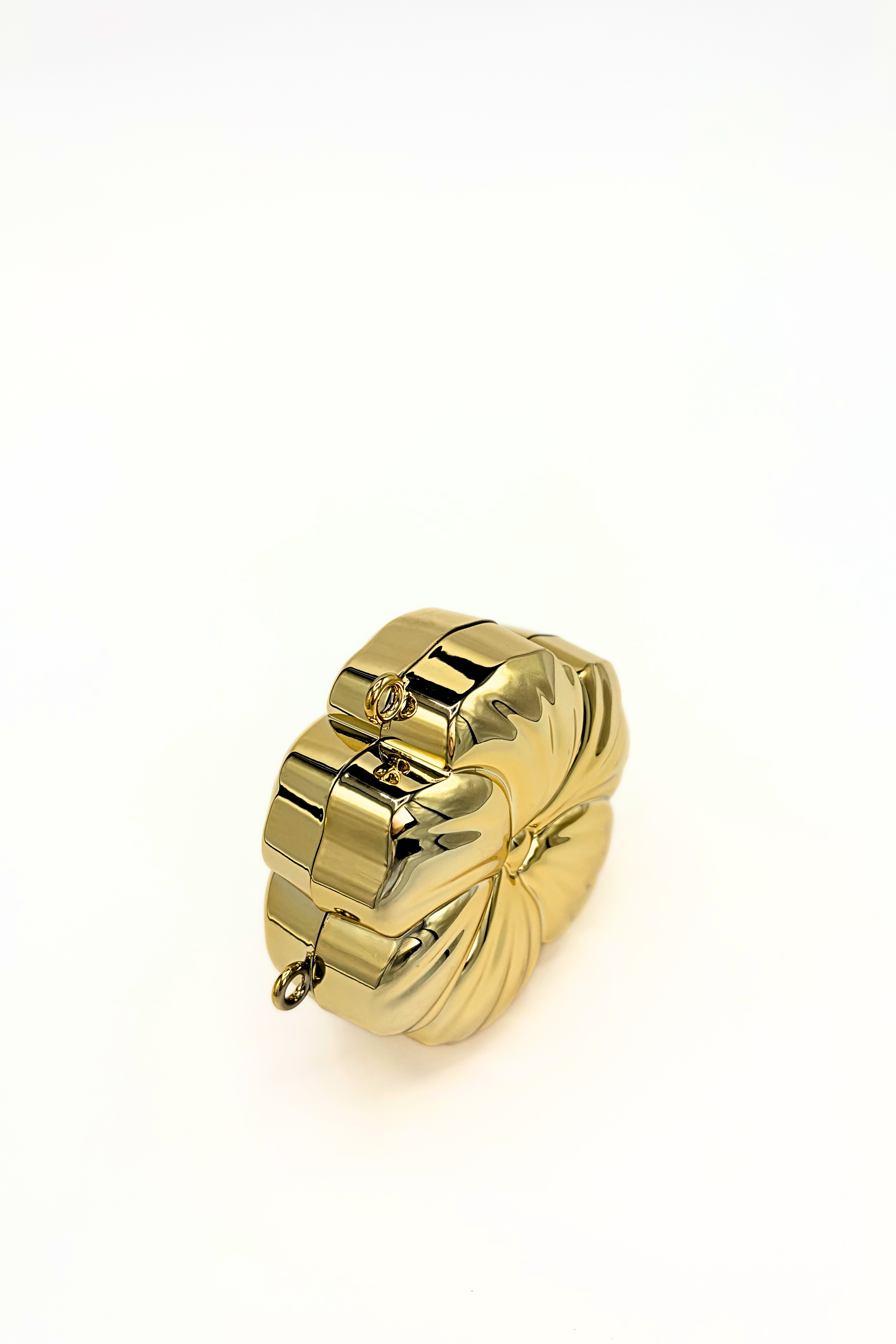 Mini Flora Metallic Clutch Bag